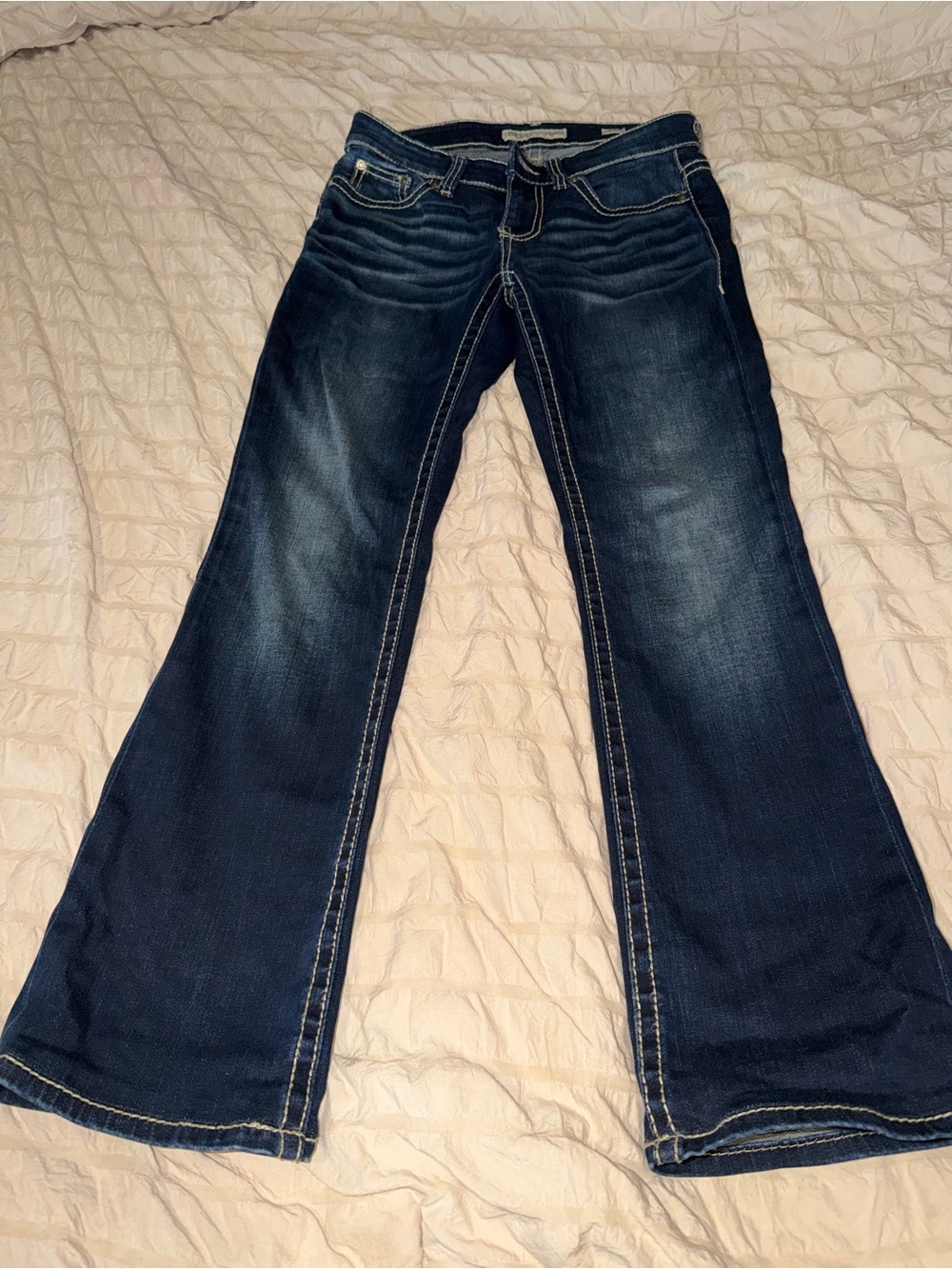 Buckle Dark Wash Wide Leg Jeans